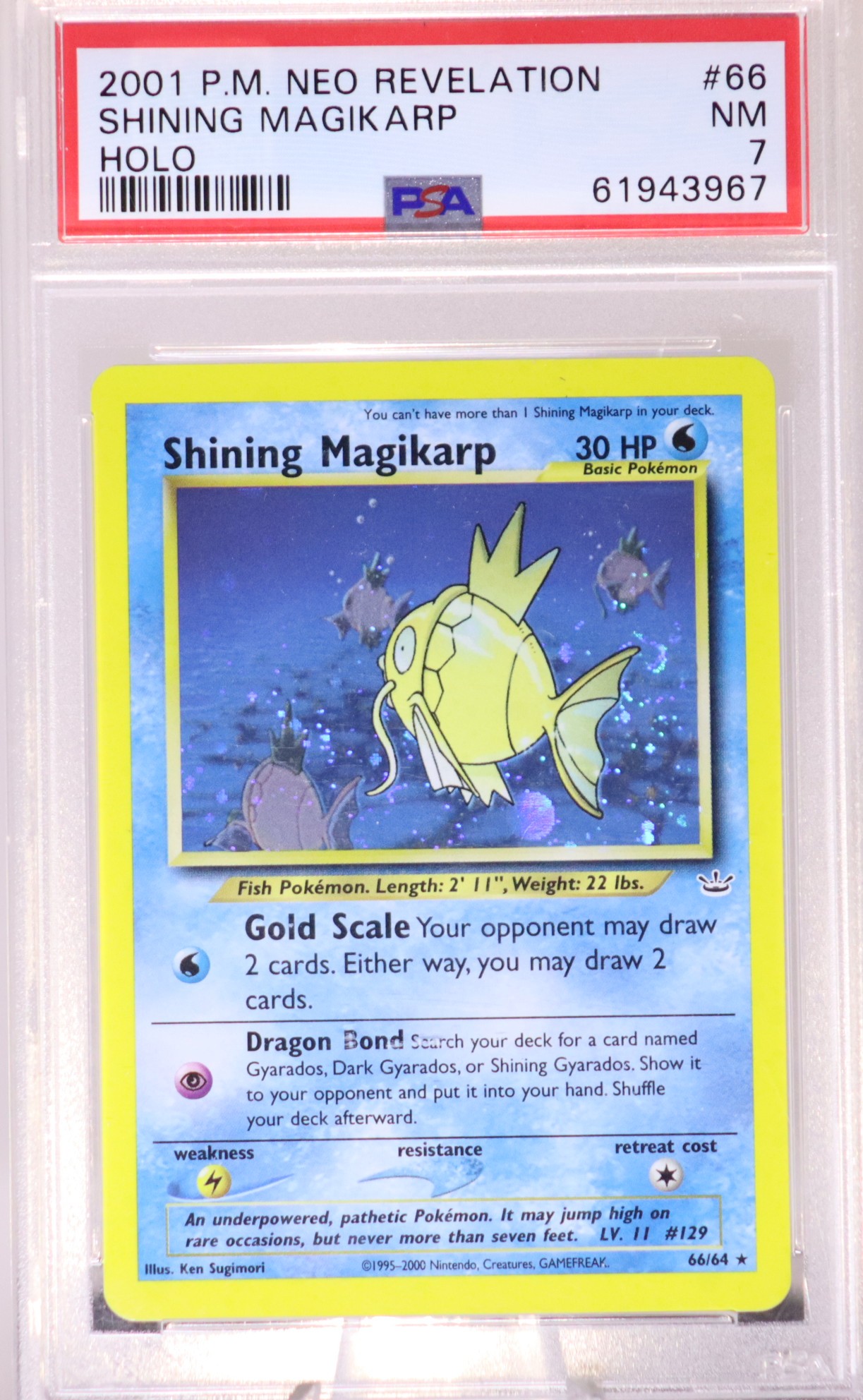 PSA 7 - Shining magicarp - Neo Revelation 66/64 🇬🇧